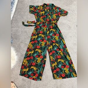 Colorful Animal Print Jumpsuit